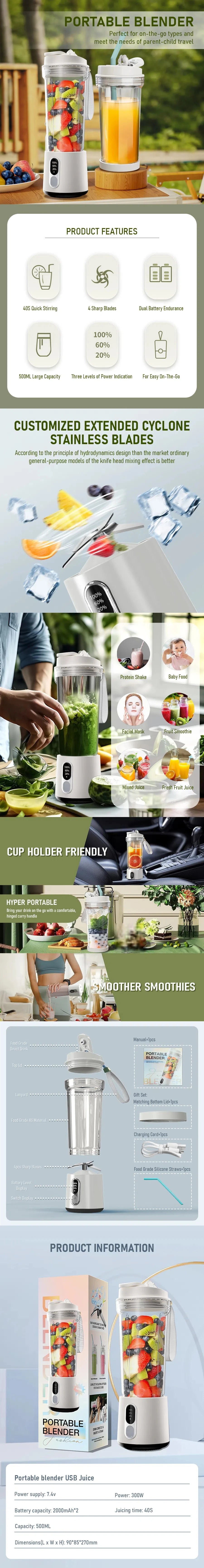 Portable USB Juicer Blender