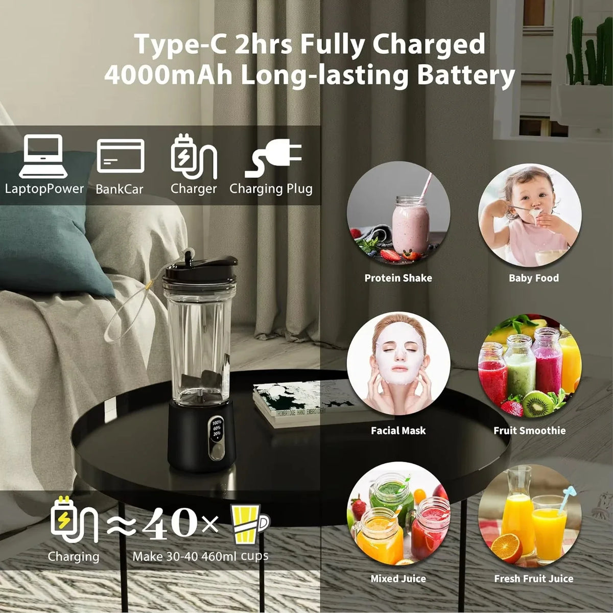 Portable USB Juicer Blender
